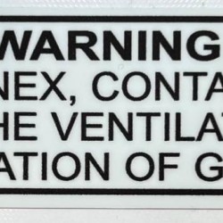 Annex fitting warning sticker